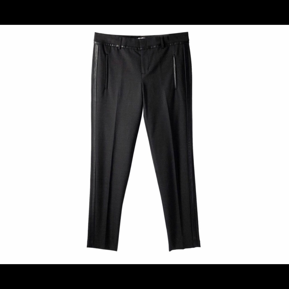 Vince size 10 New black stretch wool trousers.